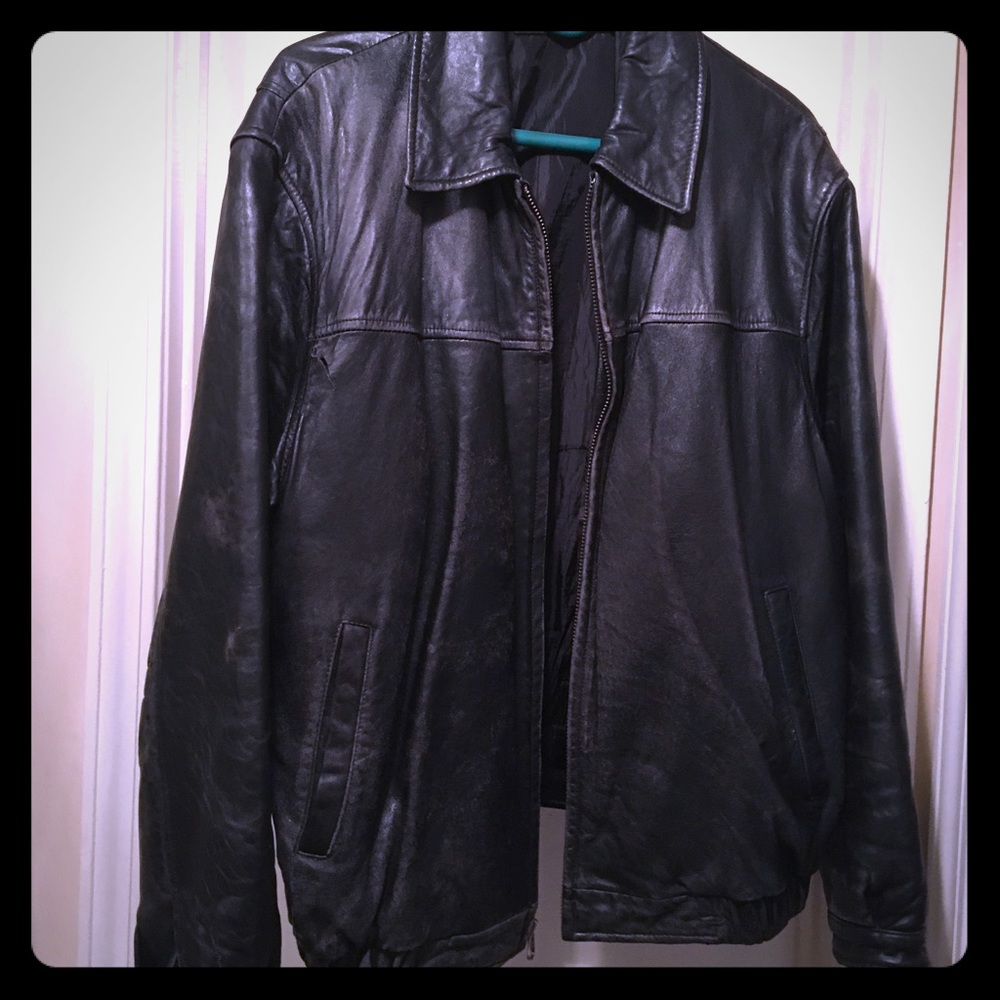 Leather Bomber Jacket